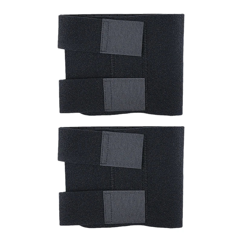 Tobilleras deportivas ajustables negras, pack de 2