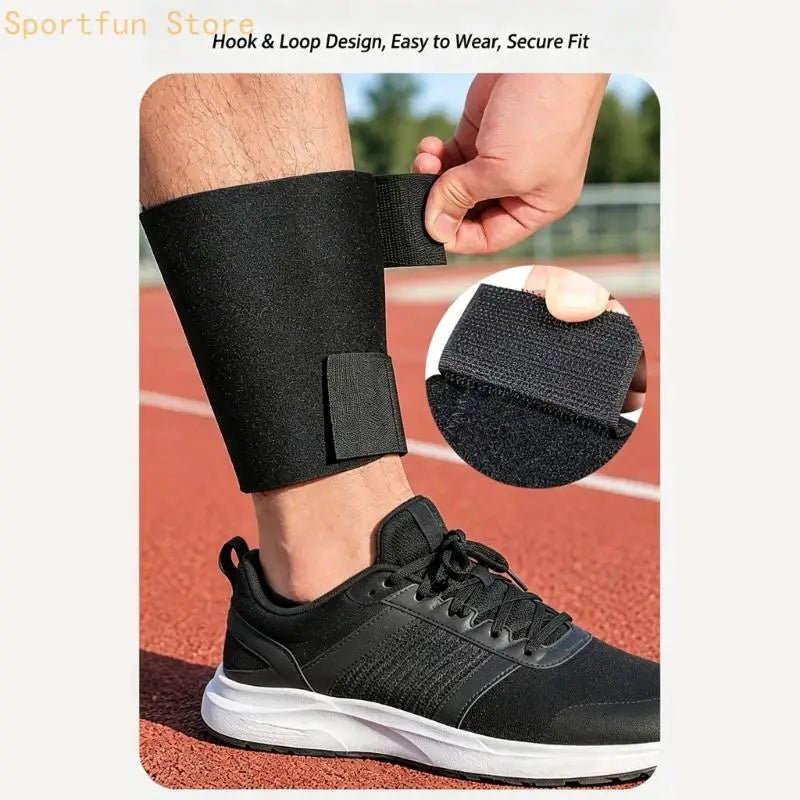 Tobilleras deportivas ajustables negras, pack de 2